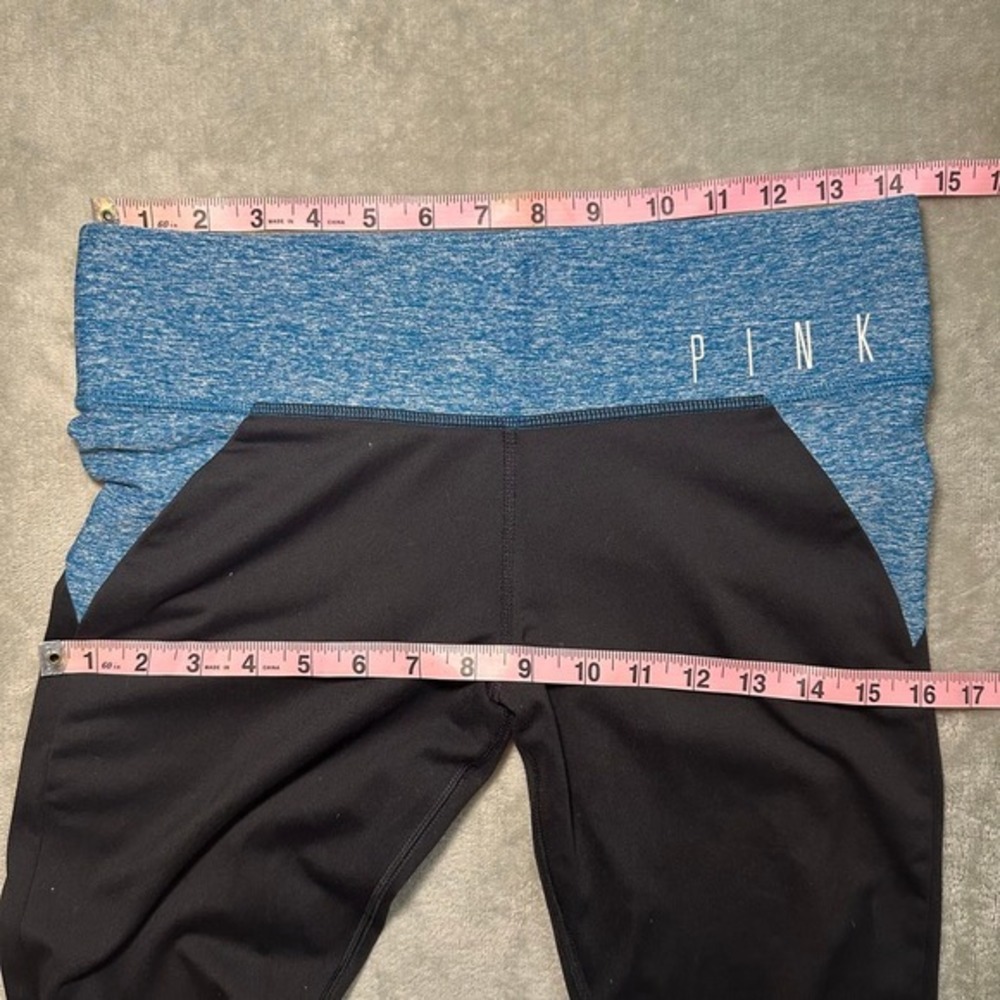 Victorias Secret PINK Yoga Leggings Women Size S Blue Two-Tone‎ Yoga Gym Workout - Picture 7 of 13